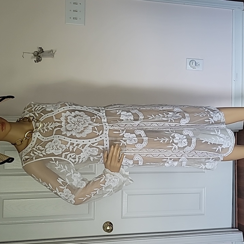 Purchased in Italy midi lace dress one size fits small medium